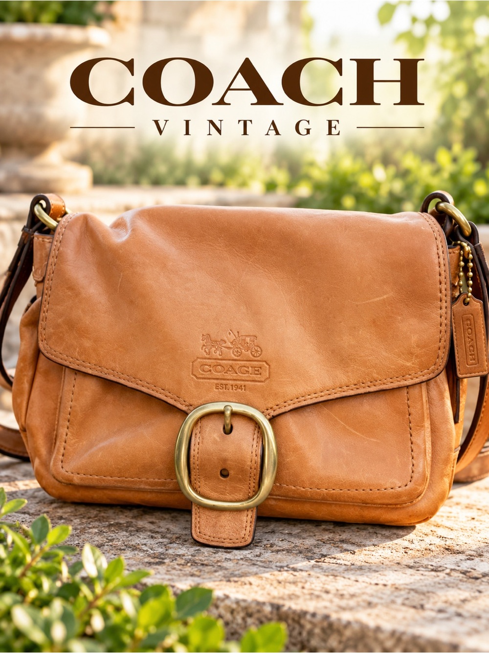 Coach Bleecker 12405 Leather Shoulder Flap Bag Vintage 2008